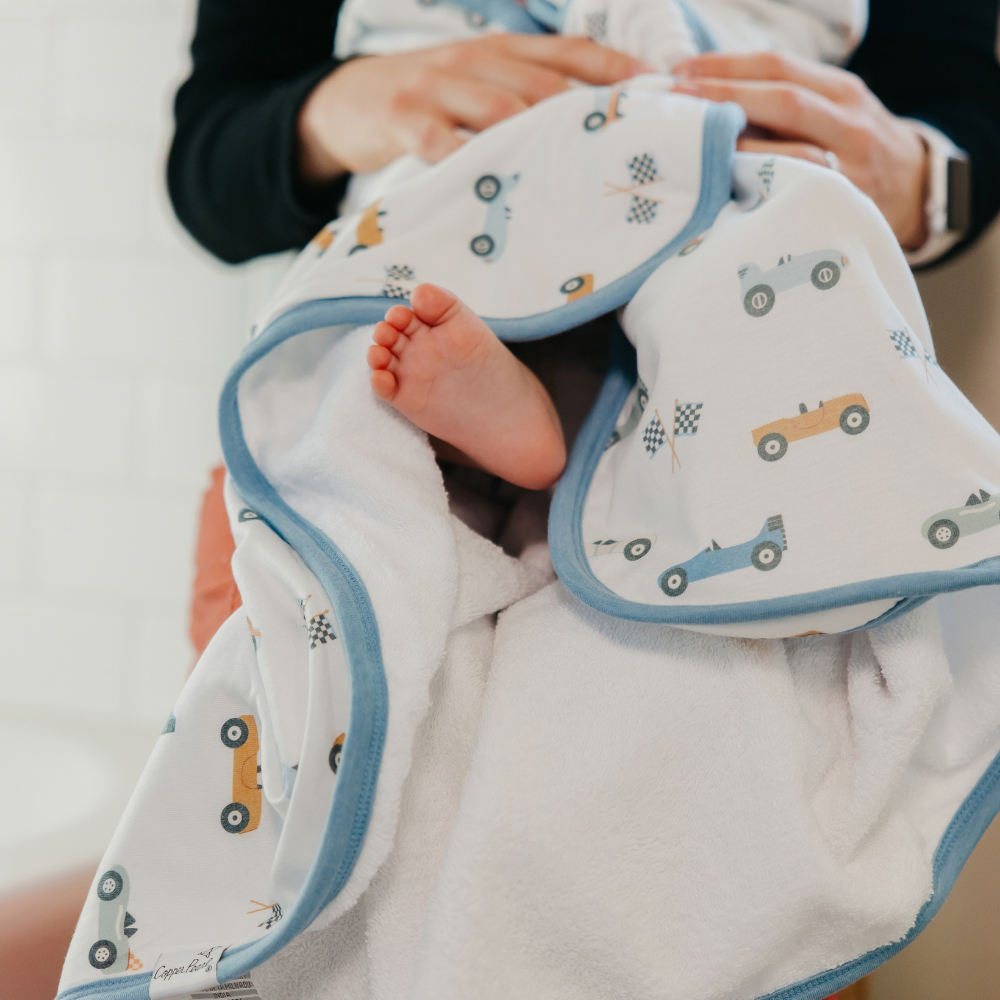 Copper Pearl - Baby Premium Knit Hooded Towel - Speedster