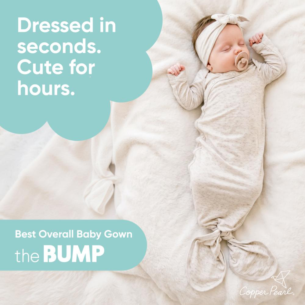 Copper Pearl - Newborn Knotted Sleepsuit - Haze