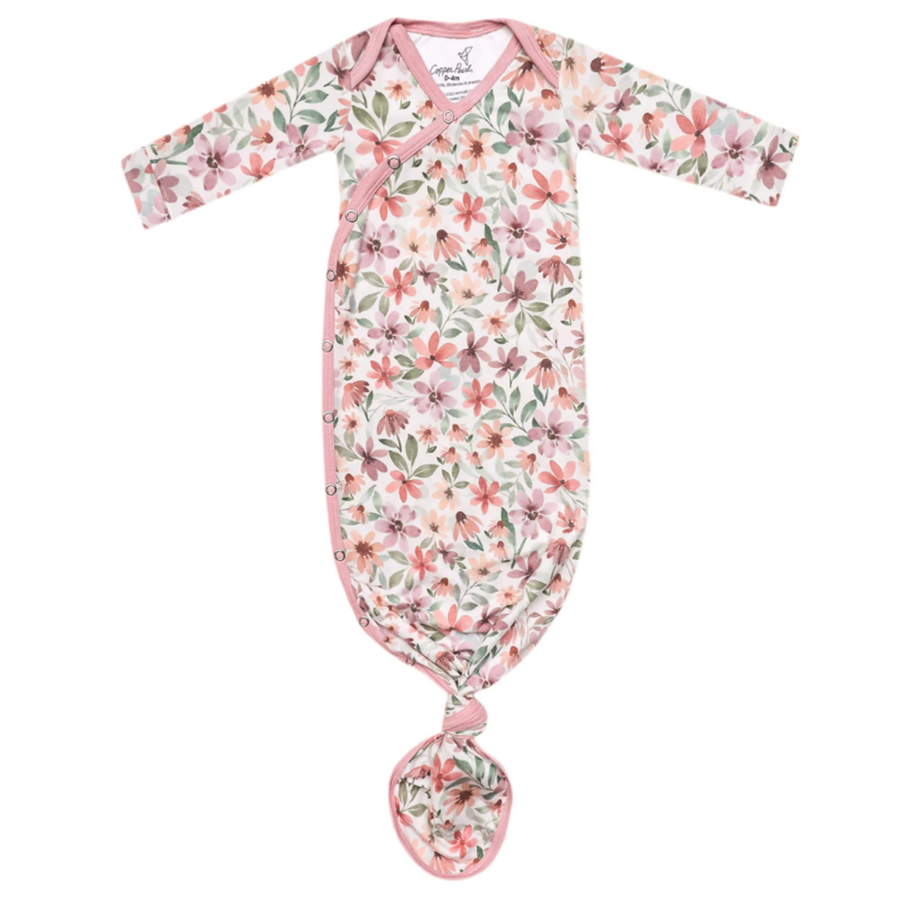 Copper Pearl - Newborn Knotted Sleepsuit - Natalie