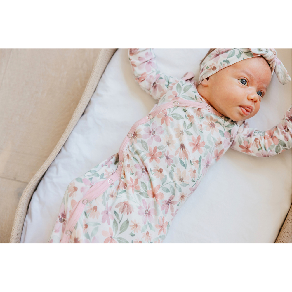 Copper Pearl - Newborn Knotted Sleepsuit - Natalie