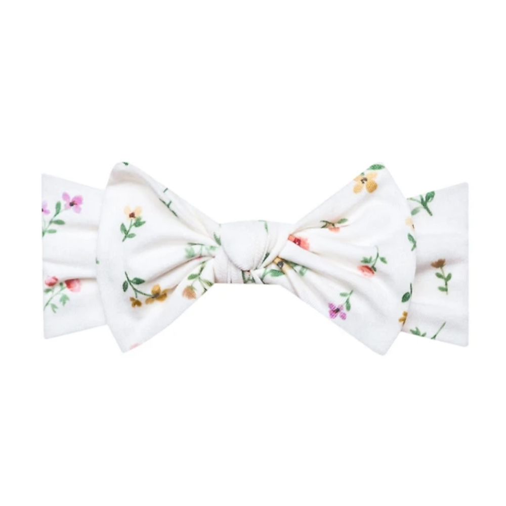 Copper Pearl - Baby Knit Bow Headband - Eloise