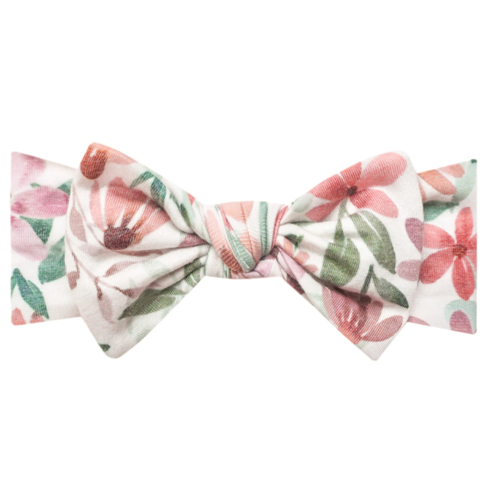 Copper Pearl - Baby Knit Bow Headband - Natalie