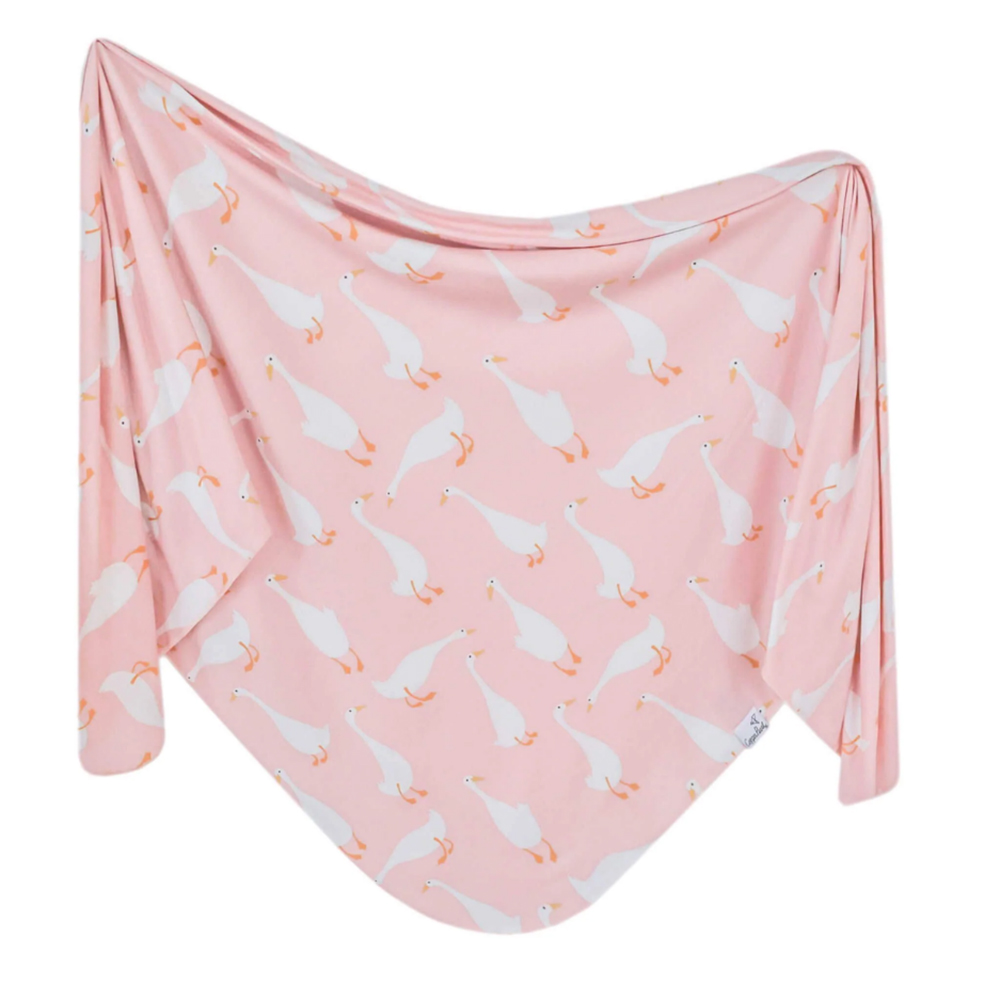 Copper Pearl - Baby Knit Swaddle Blanket - Goosie
