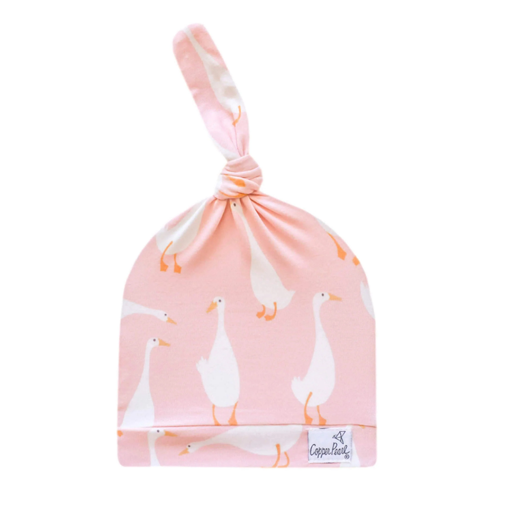 Copper Pearl - Baby Top Knot Hat - Goosie