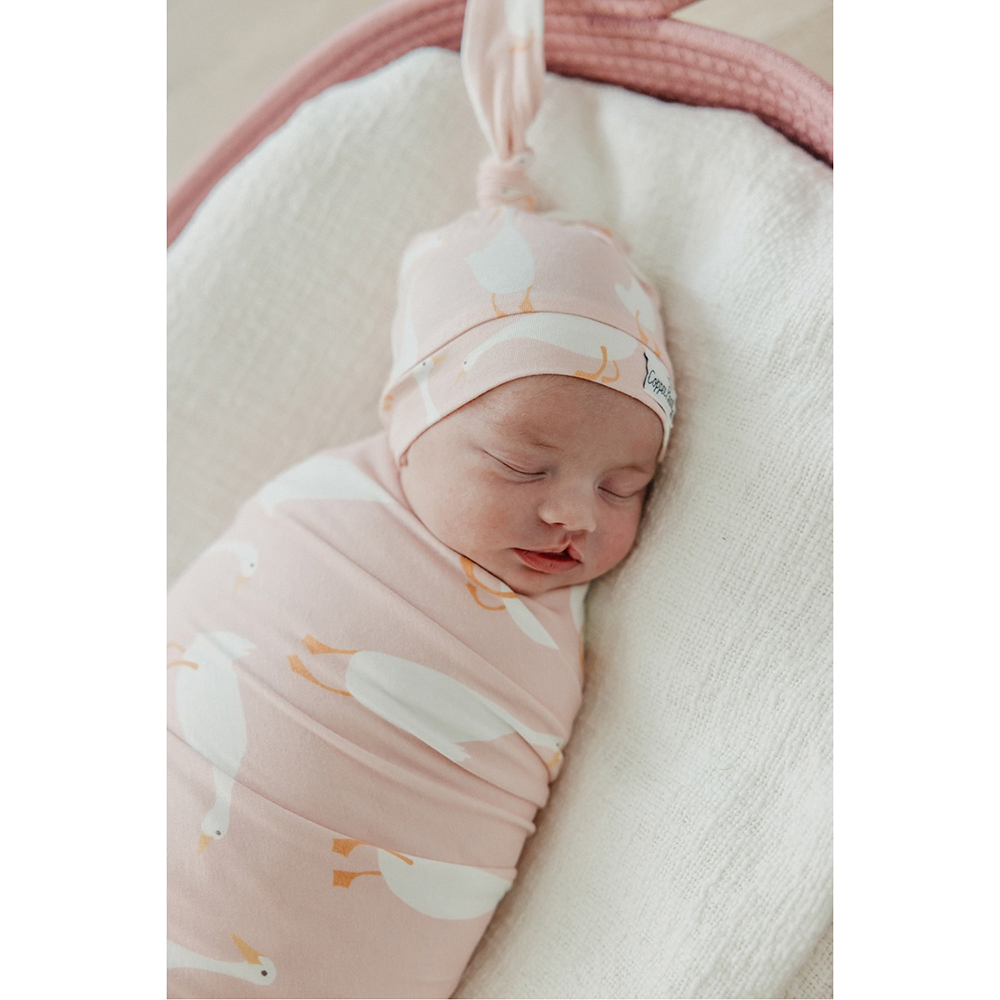 Copper Pearl - Baby Top Knot Hat - Goosie