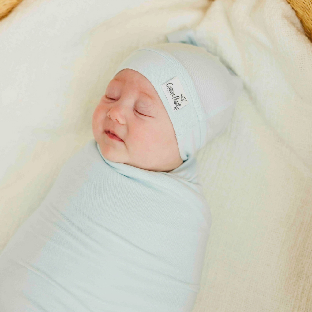Copper Pearl - Baby Top Knot Hat