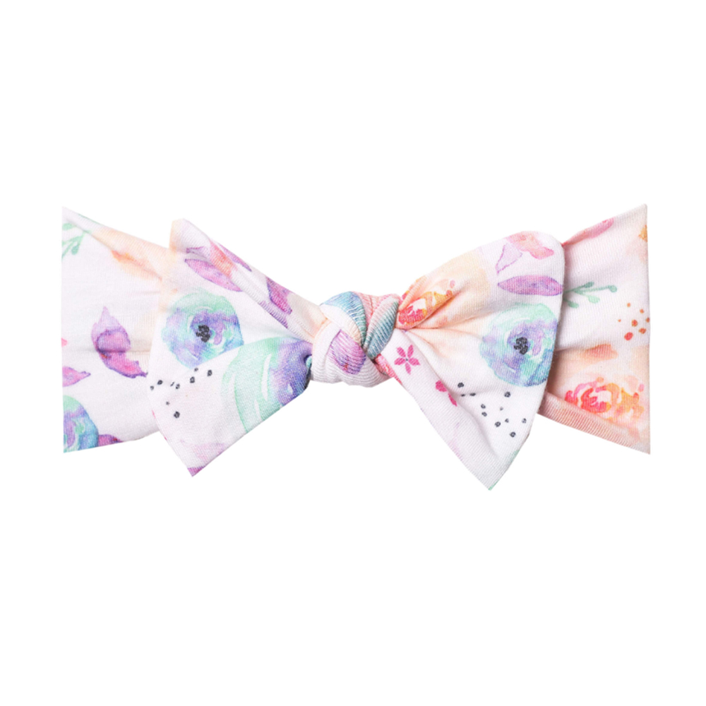 Copper Pearl - Baby Knit Bow Headband - Bloom