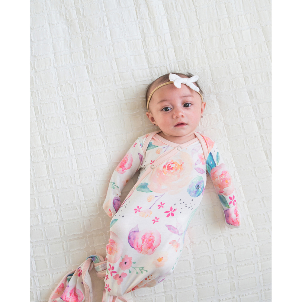 Copper Pearl - Newborn Knotted Sleepsuit - Bloom