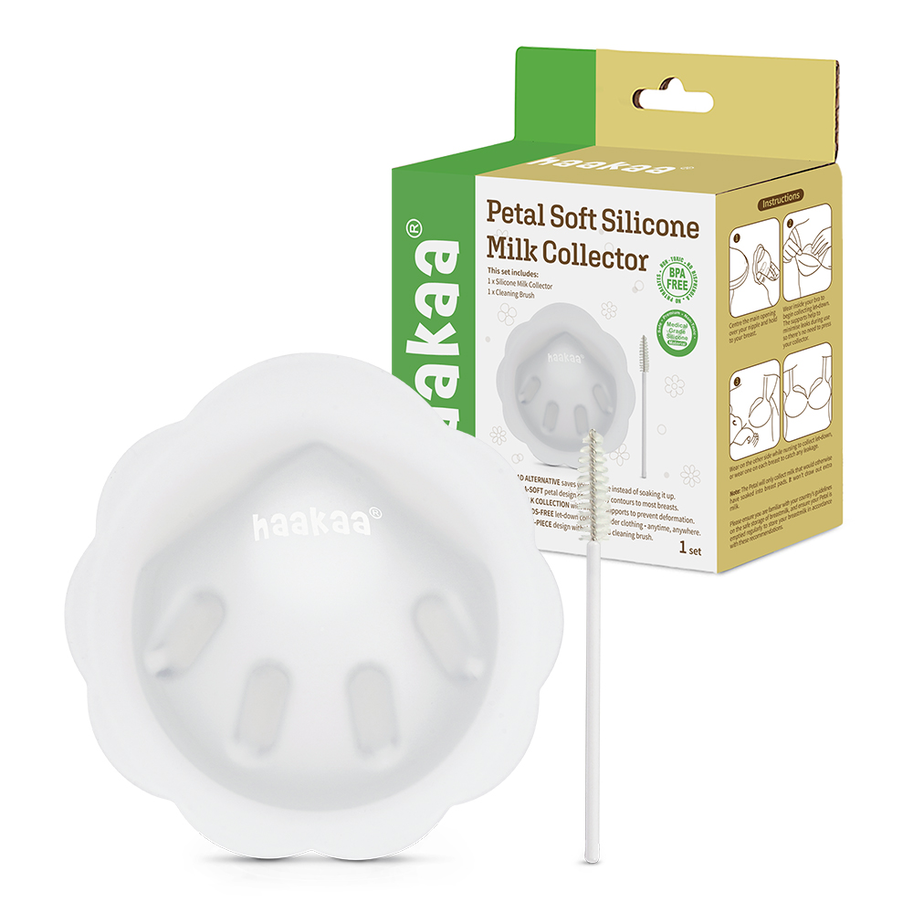 Haakaa - Petal Soft Silicone Milk Collector - Clear - 1 Pc