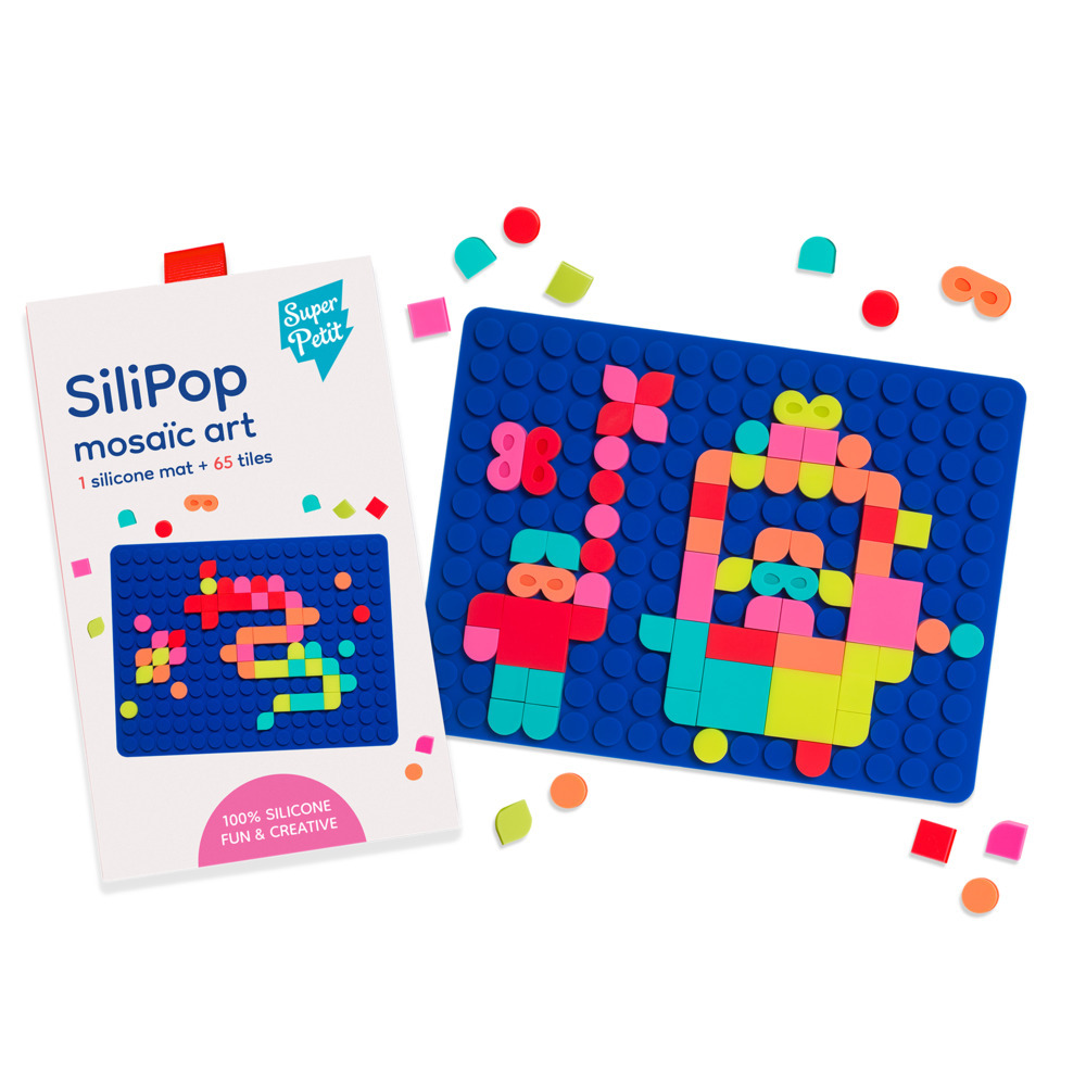 Super Petit - Silipop Travel Game - Blue - 65+ Pcs