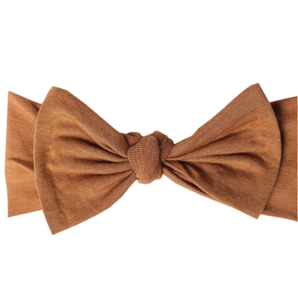 Copper Pearl - Baby Knit Bow Headband