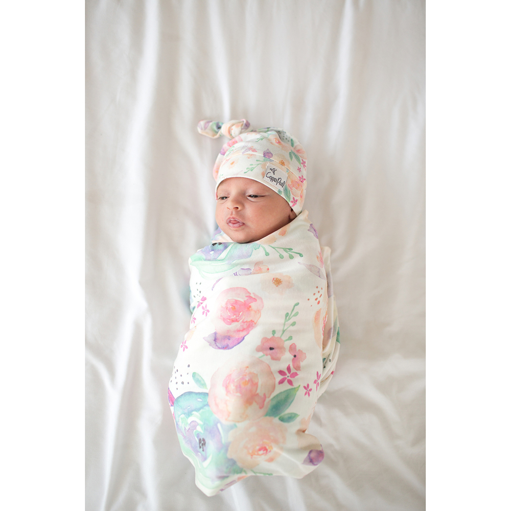 Copper Pearl - Baby Top Knot Hat - Bloom