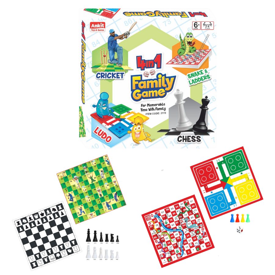 Stem 4-In-1 Family Board Game - Multicolor