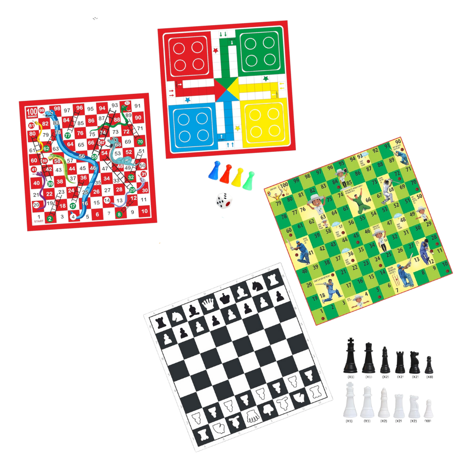 Stem 4-In-1 Family Board Game - Multicolor