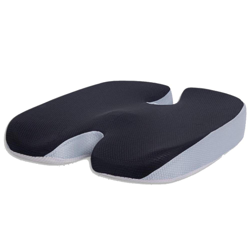Pikkaboo - Memory Gel Support Cushion For Office Chair - Black/Grey