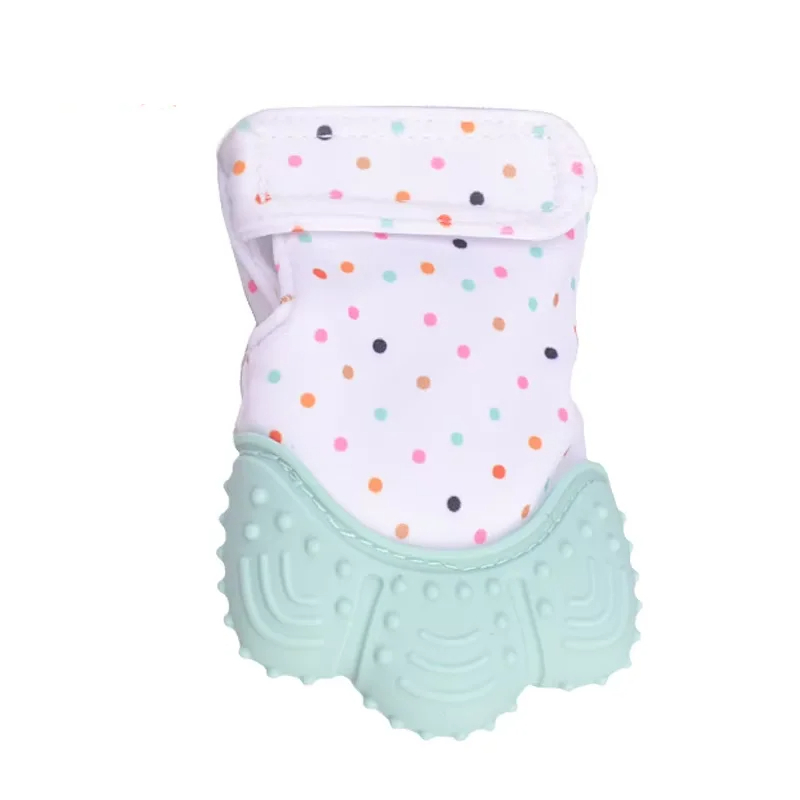 Pikkaboo - Organic 2-In-1 Baby Mitten Teether And Pacifier - Mint