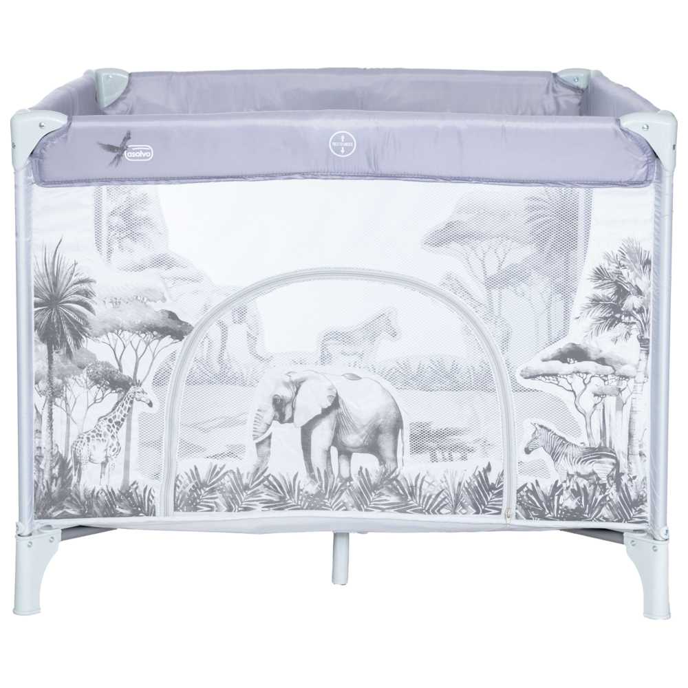 Asalvo - Square Playpen - Sabana - Grey