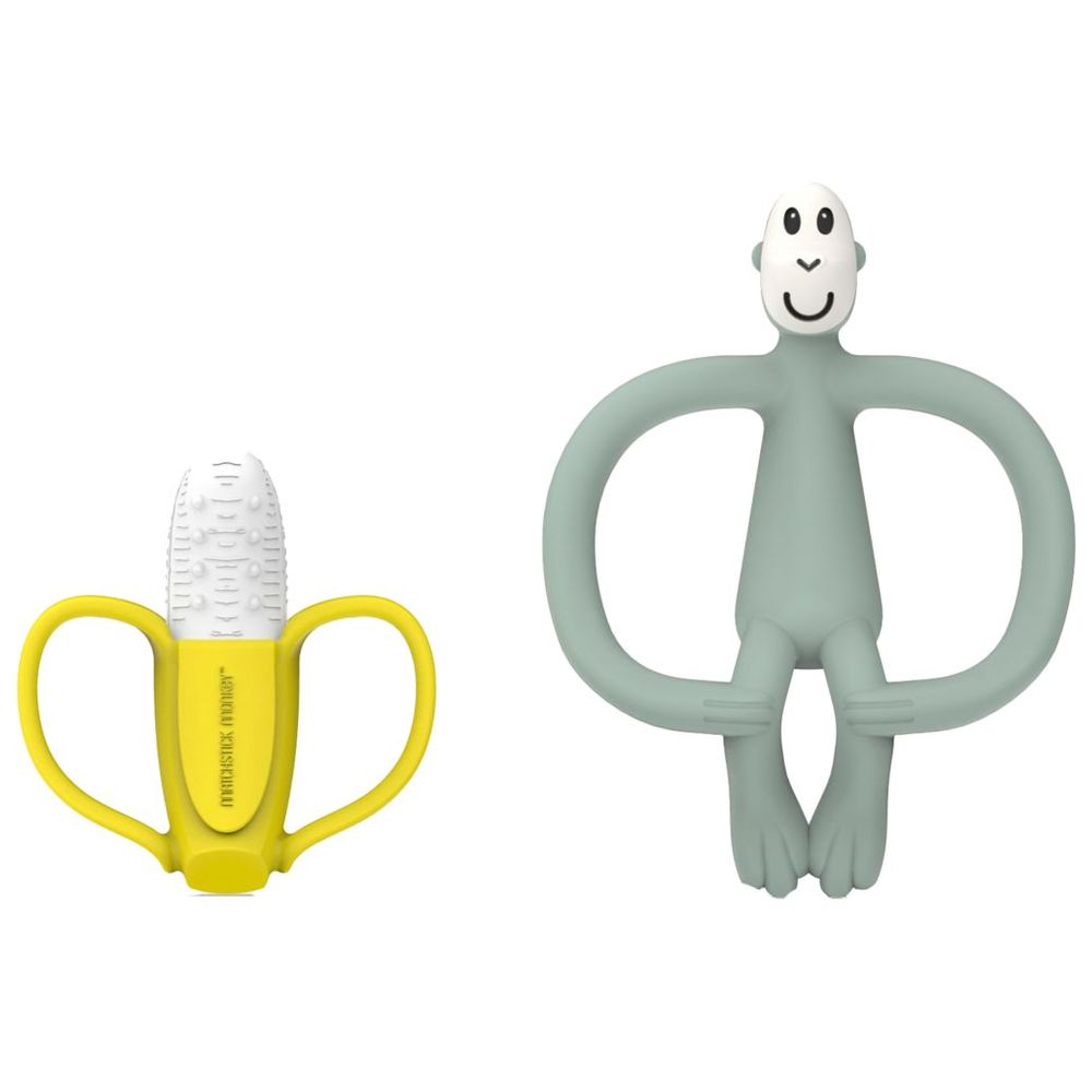Matchstick Monkey - Banana Soother And Monkey Teeting Set - 2pcs