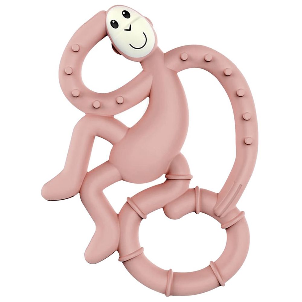 Matchstick Monkey - Mini Monkey Teether - Dusty Pink