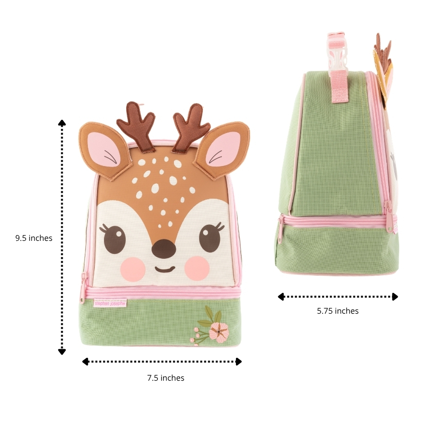 Stephen Joseph - Deer Lunch Pal Bag - Brown/Green