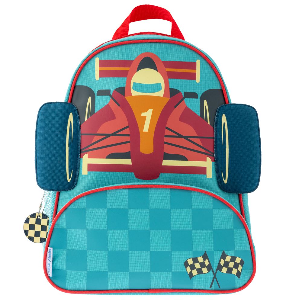 Stephen Joseph - Race Car Sidekick Backpack - Blue - 14-inch