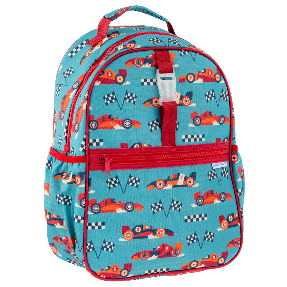 Stephen Joseph - Race Car All-Over Printed Backpack - Blue - 16-inch