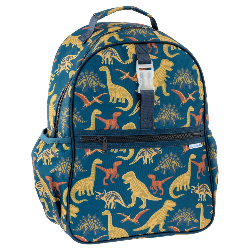 Stephen Joseph - Navy Dino All-Over Printed Backpack - Green - 16-inch