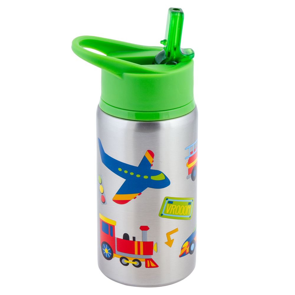 Stephen Joseph - Flip Top Stainless Steel Bottle - Transportation - 532ml