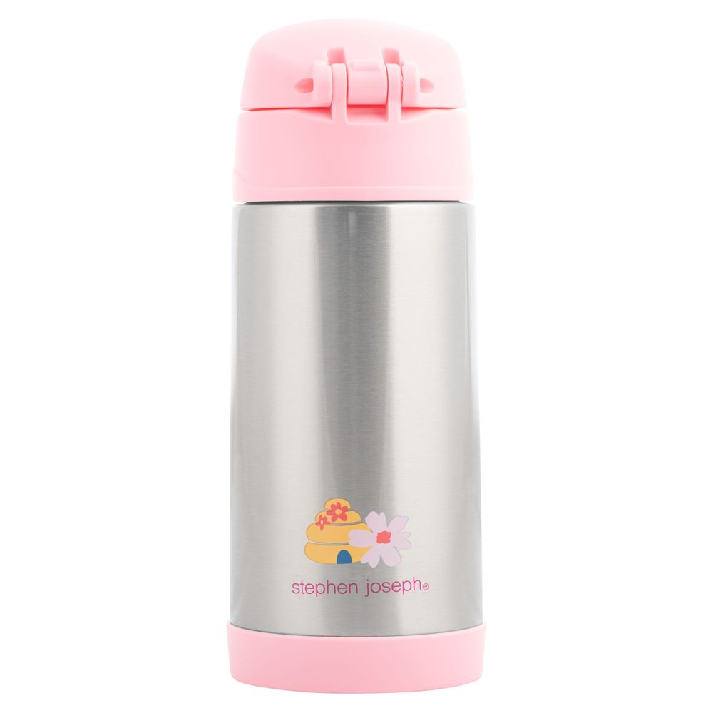 Stephen Joseph - Double Wall Stainless Steel Bottle - Busy Bee - 350ml