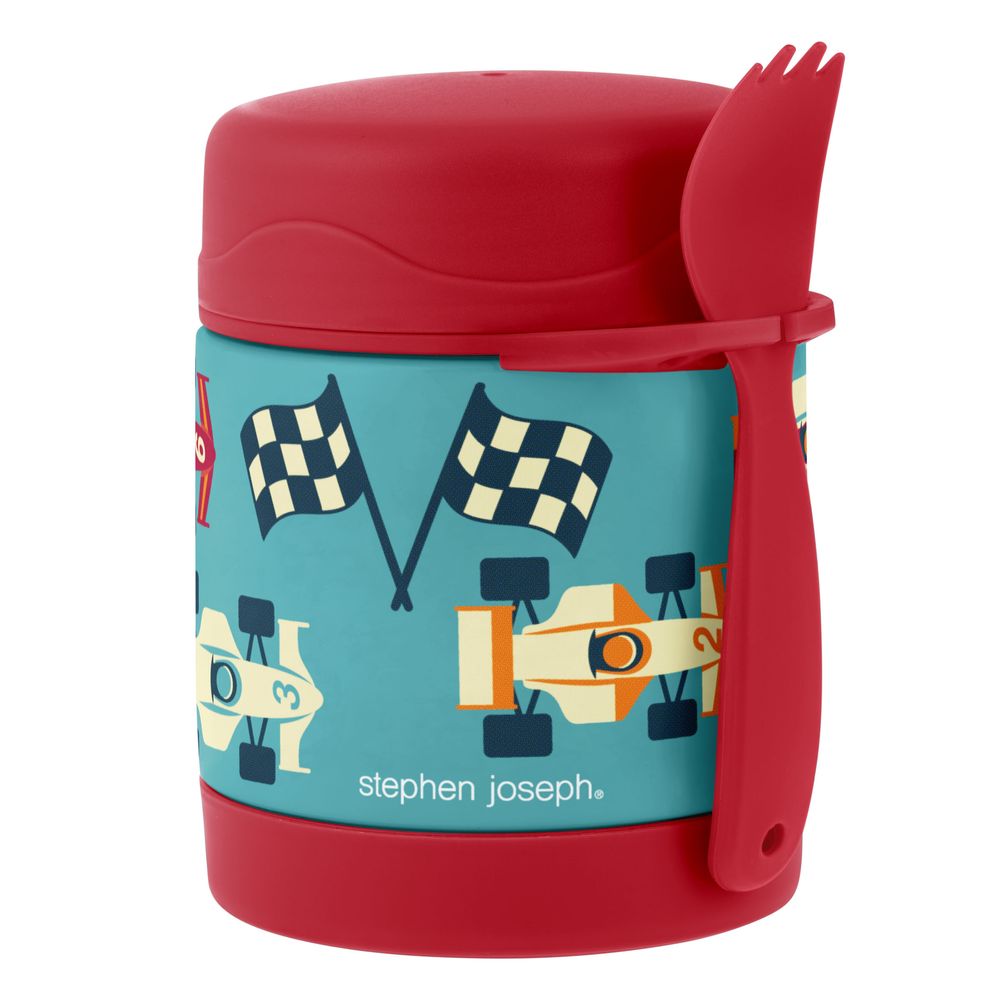 Stephen Joseph - Race Car Insulated Food Jar - Red/Blue