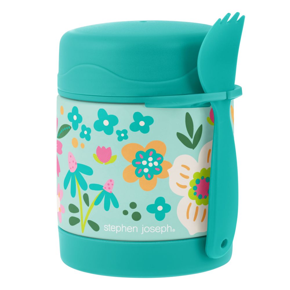 Stephen Joseph - Flower Insulated Food Jar - Teal