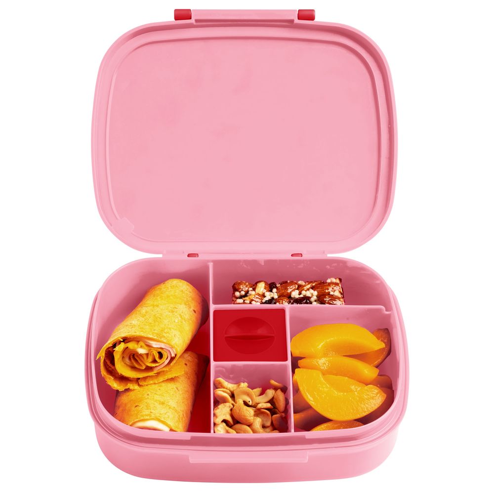 Stephen Joseph - 5 Compartment Strawberry Bento Box With Removable Tray - Red