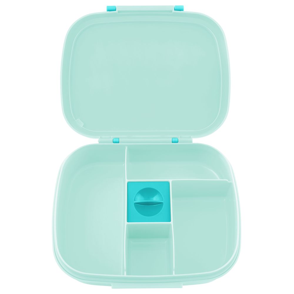 Stephen Joseph - 5 Compartment Flower Bento Box With Removable Tray - Light Blue