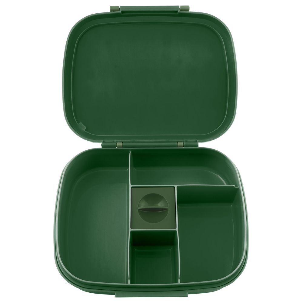 Stephen Joseph - 5 Compartment Dragon Bento Box With Removable Tray - Navy Green