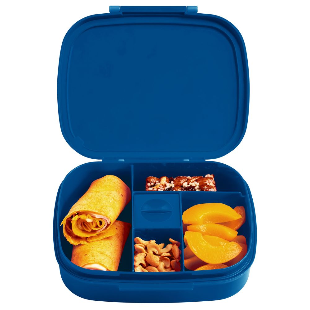 Stephen Joseph - 5 Compartment Dino Bento Box With Removable Tray - Navy Green
