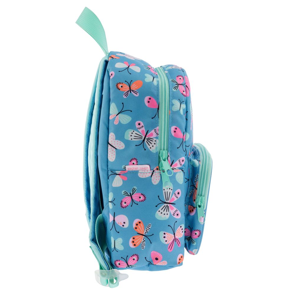 Stephen Joseph - Butterfly Mini Glitter Backpack - Light Blue - 10-inch