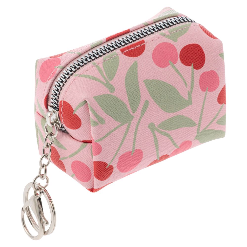 Stephen Joseph - Cherry Bag Charm Zipper Pouch - Pink