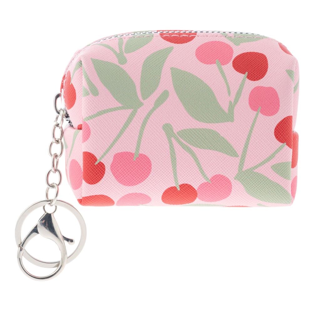 Stephen Joseph - Cherry Bag Charm Zipper Pouch - Pink