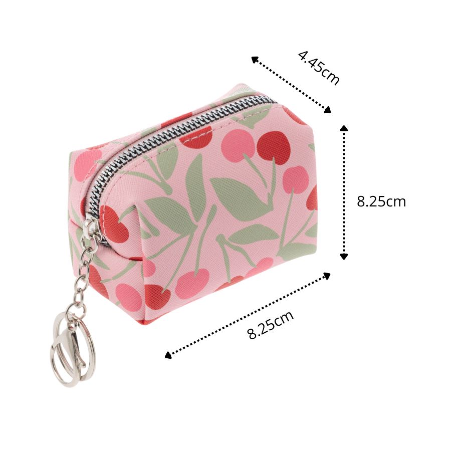 Stephen Joseph - Cherry Bag Charm Zipper Pouch - Pink