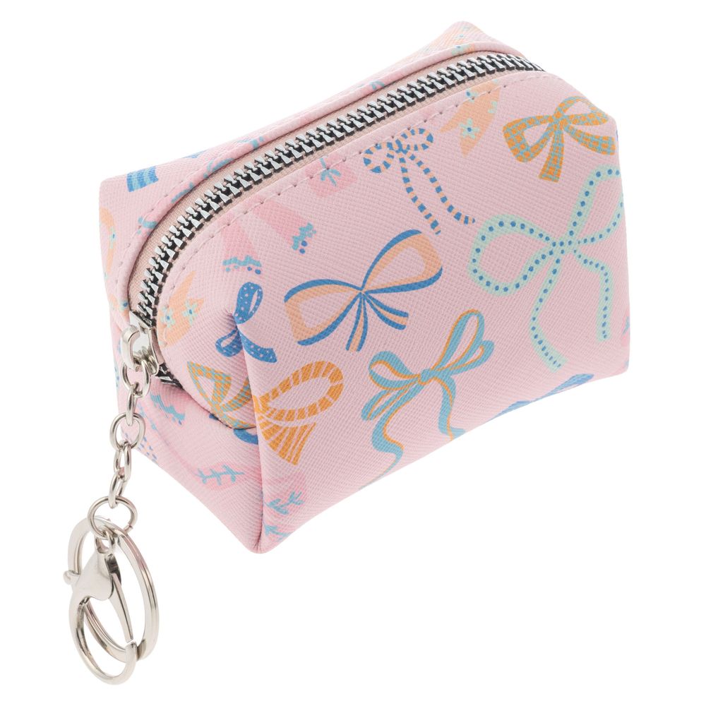 Stephen Joseph - Bows Bag Charm Zipper Pouch - Pink