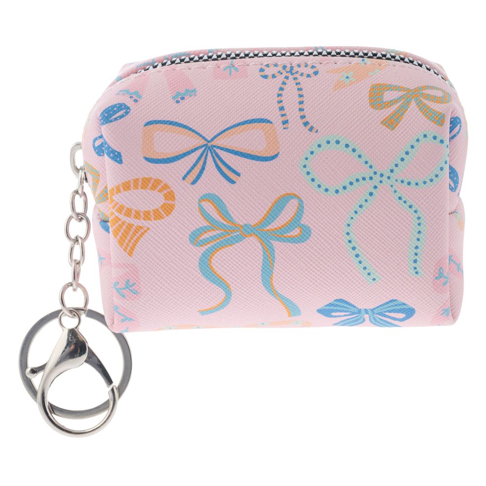 Stephen Joseph - Bows Bag Charm Zipper Pouch - Pink