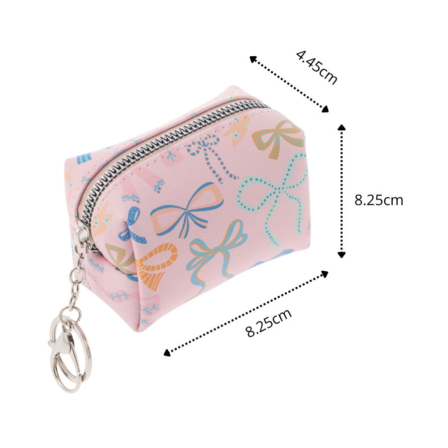 Stephen Joseph - Bows Bag Charm Zipper Pouch - Pink