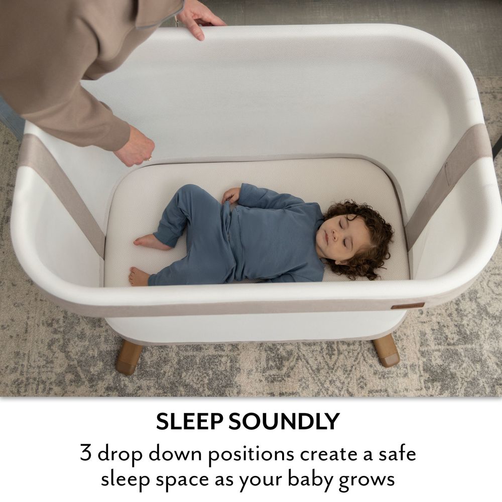 Evenflo - Cora 3 Level Adjustable Bassinet - Coastal Coffee