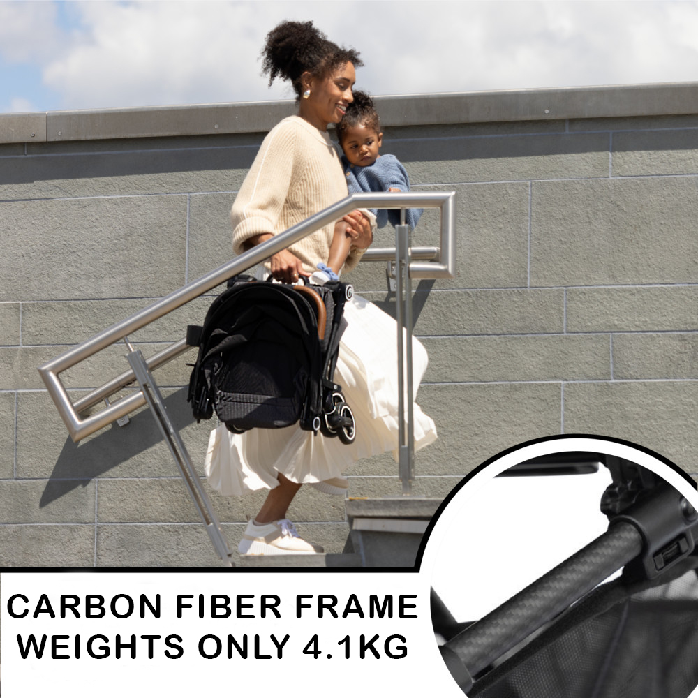 Evenflo - Hummingbird Ultra-Lightweight Carbon Fiber Stroller - Crest Grey