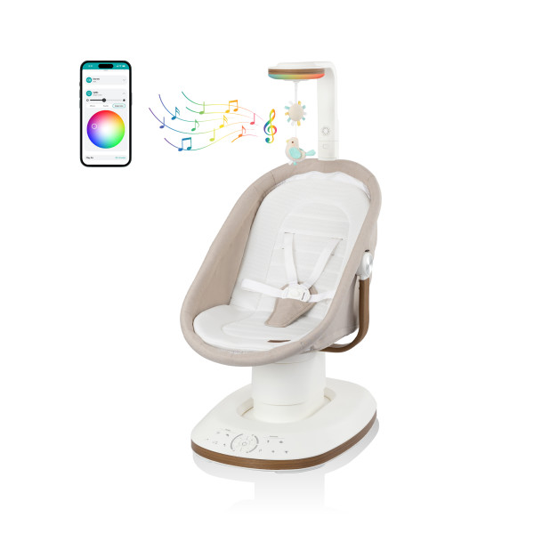 Evenflo - Elara 2-In-1 Smart Motion Swing & Soothing Nest - Coastal Coffee