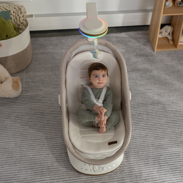 Evenflo - Elara 2-In-1 Smart Motion Swing & Soothing Nest - Coastal Coffee