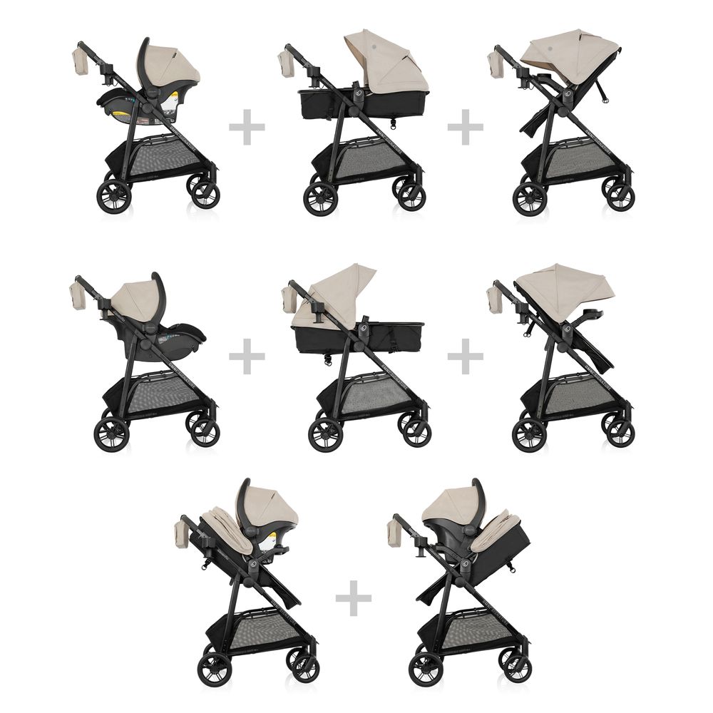 Evenflo - Omni Signature Travel System & Litemax Infant Car Seat Set - Coastal Coffee