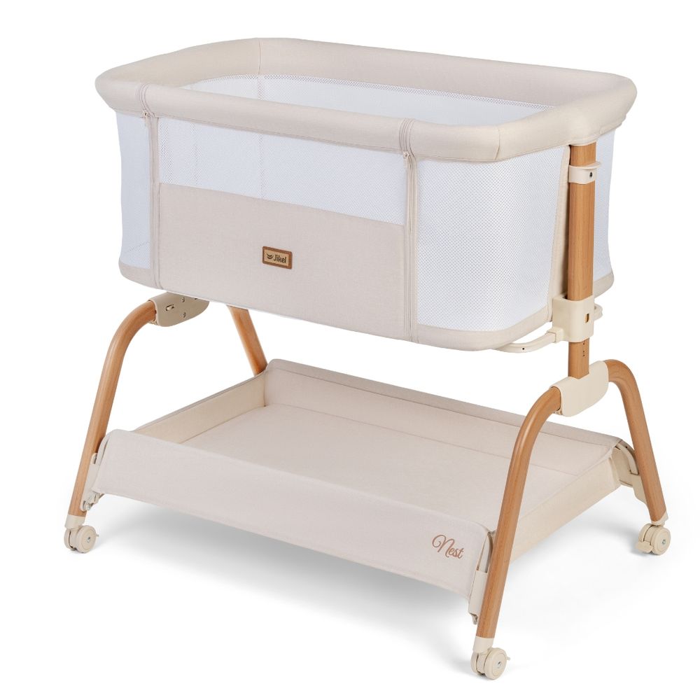 Jikel - Nest Co-Sleeper Bedside Crib - Soft Beige