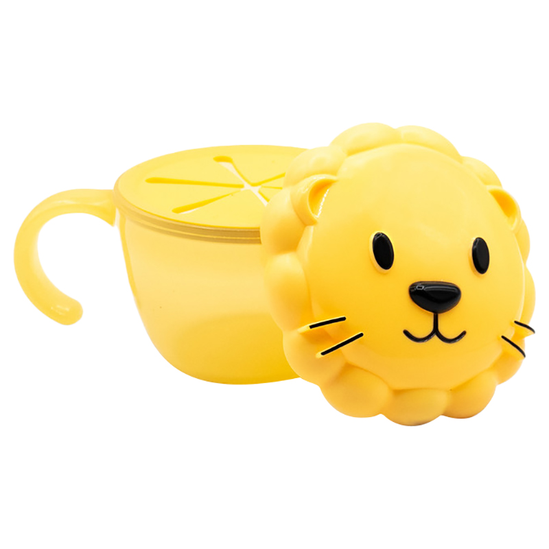 Melii Snack Container With Finger Trap - Yellow Lion