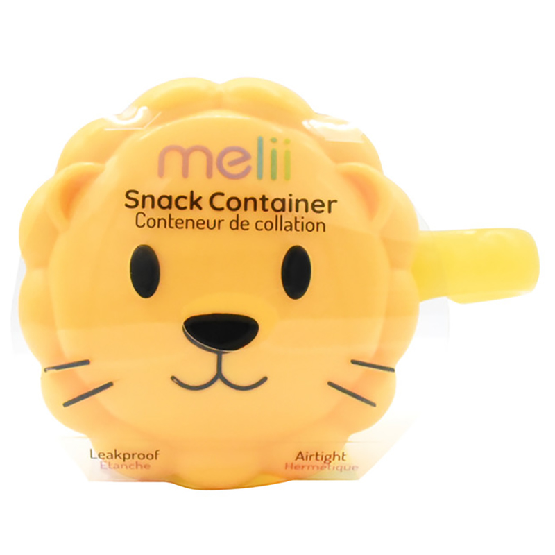 Melii Snack Container With Finger Trap - Yellow Lion
